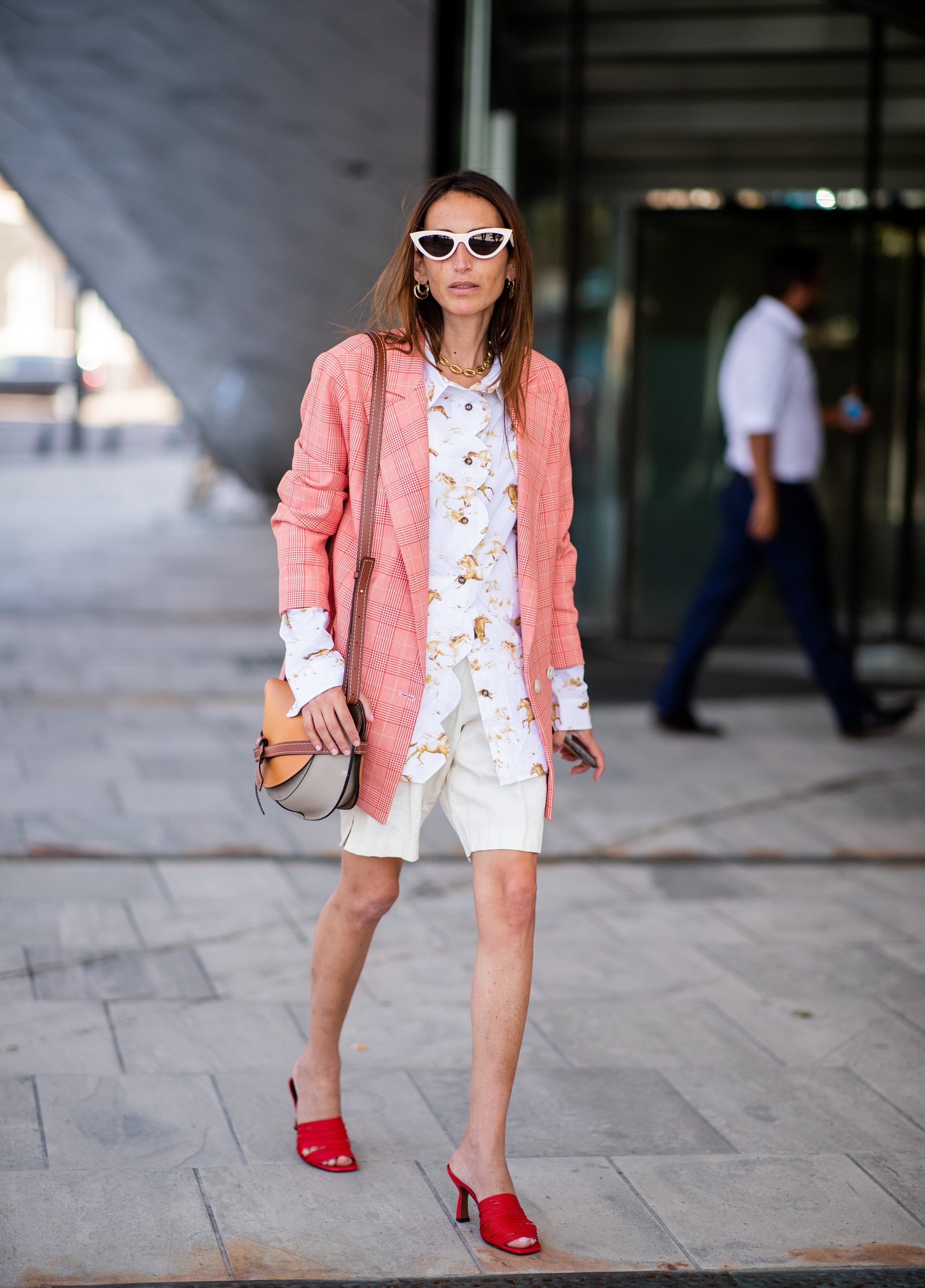 pink blazer shorts