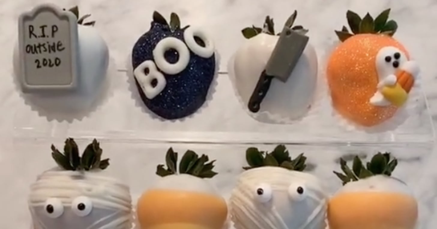 Halloween Spooky Strawberries Recipe POPSUGAR Food