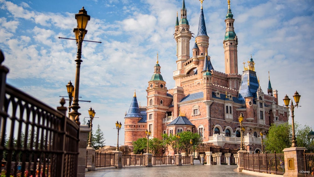 Shanghai Disneyland Enchanted Storybook Castle Zoom Background