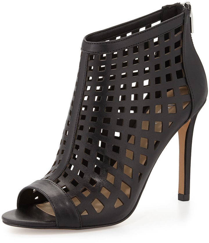 Caged peep deals toe booties