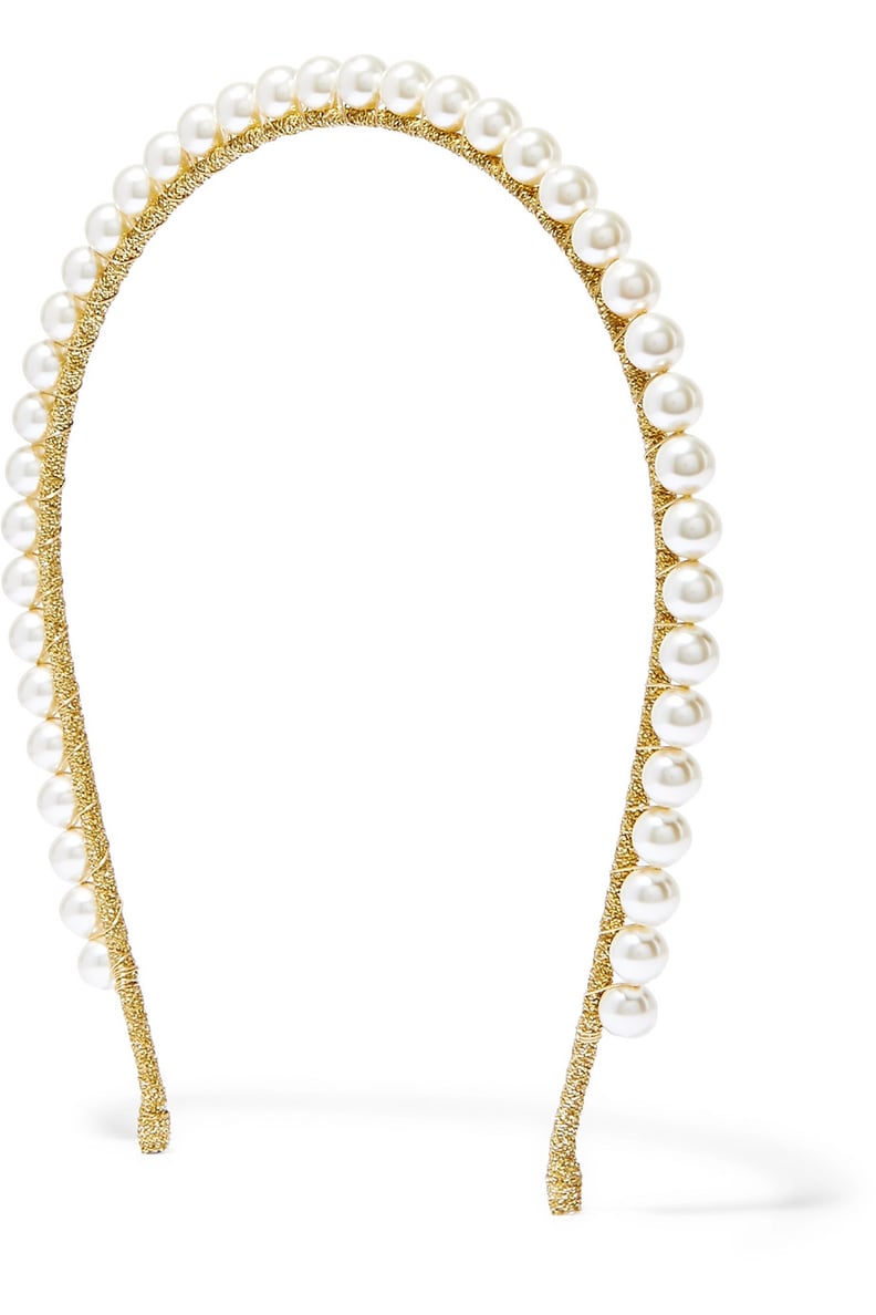 Jennifer Behr Brinn Gold-Tone Swarovski Pearl Headband