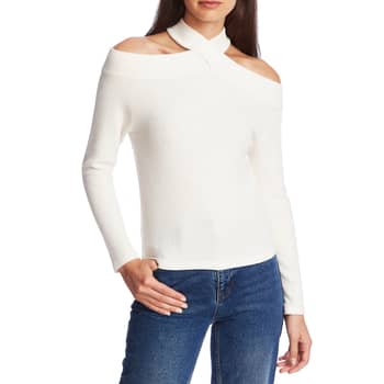 1 state cross neck cold shoulder sweater sales