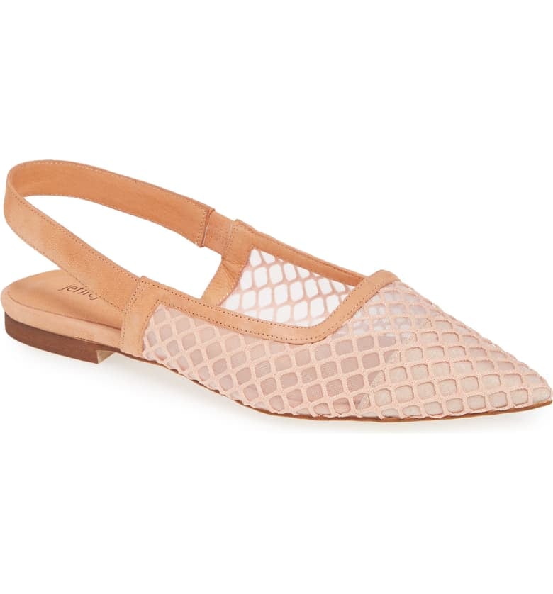 Jeffrey Campbell Emelia Mesh Slingback Flats