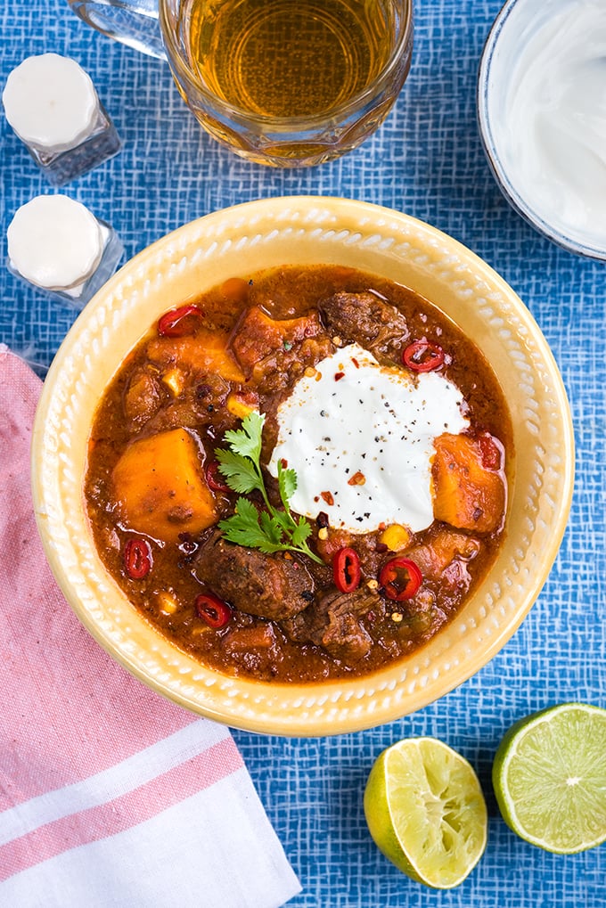 Tex-Mex Slow-Cooker Beef and Sweet Potato Stew