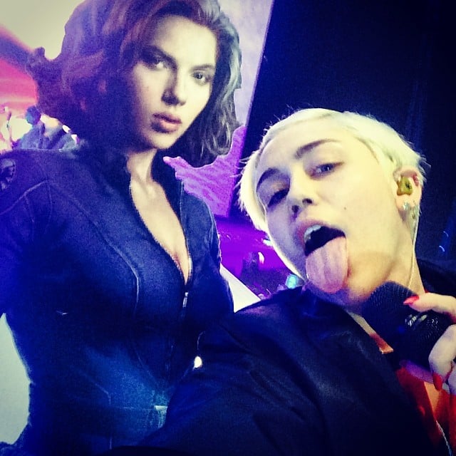 Miley Cyrus sang to her "baby mama ScarJo."
Source: Instagram user mileycyrus