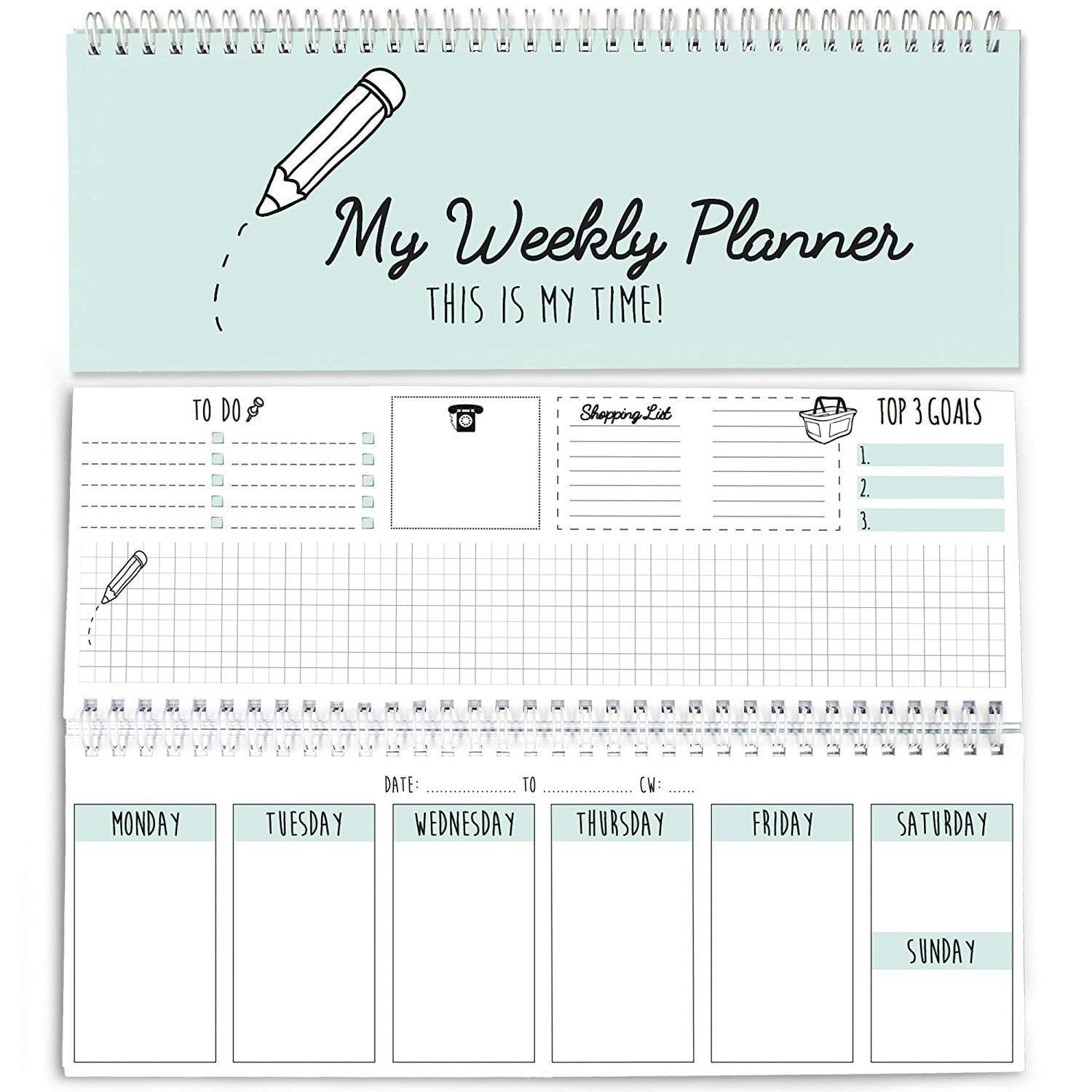 Cupcakes Kisses Weekly Desk Calendar And Daily Planner Make