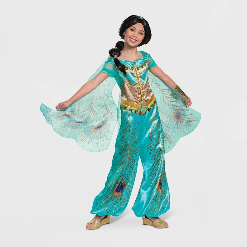 Girls' Disney Princess Jasmine Teal Deluxe Halloween Costume