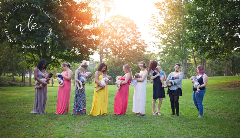 All 9 Breastfeeding Moms Together