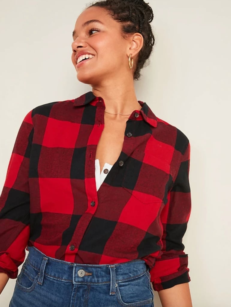 Best Flannel Shirts Women Old Navy | POPSUGAR