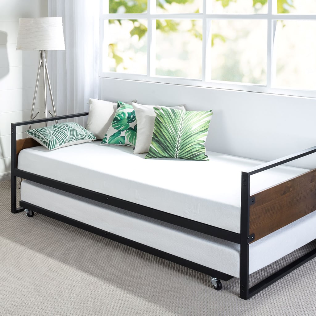 最佳金属沙发床:Zinus Suzanne双人床和滚轮框架