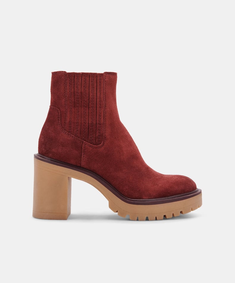 Dolce Vita Caster H2O Booties in Maroon Suede