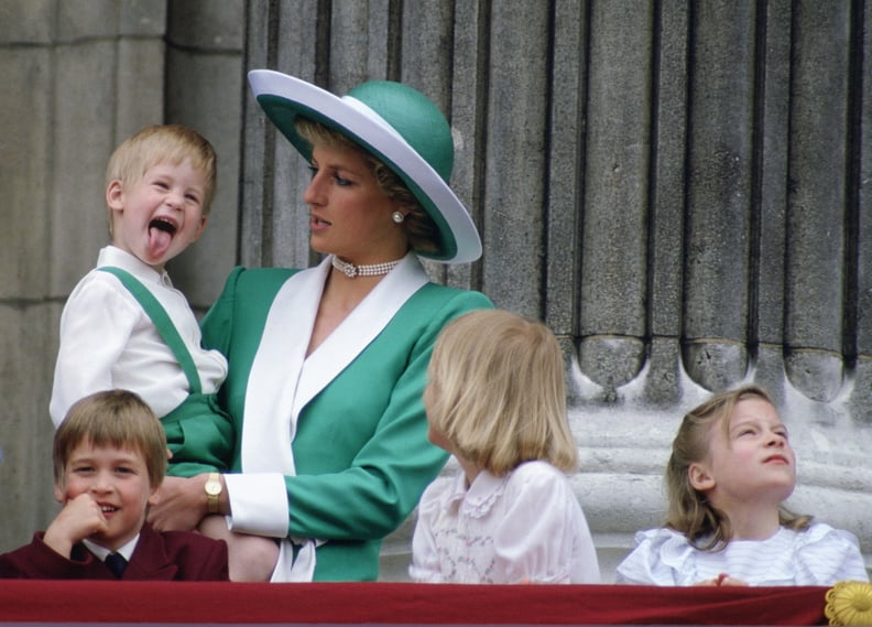 Prince Harry Sticking His Tongue Out at Trooping the Colour in 1988