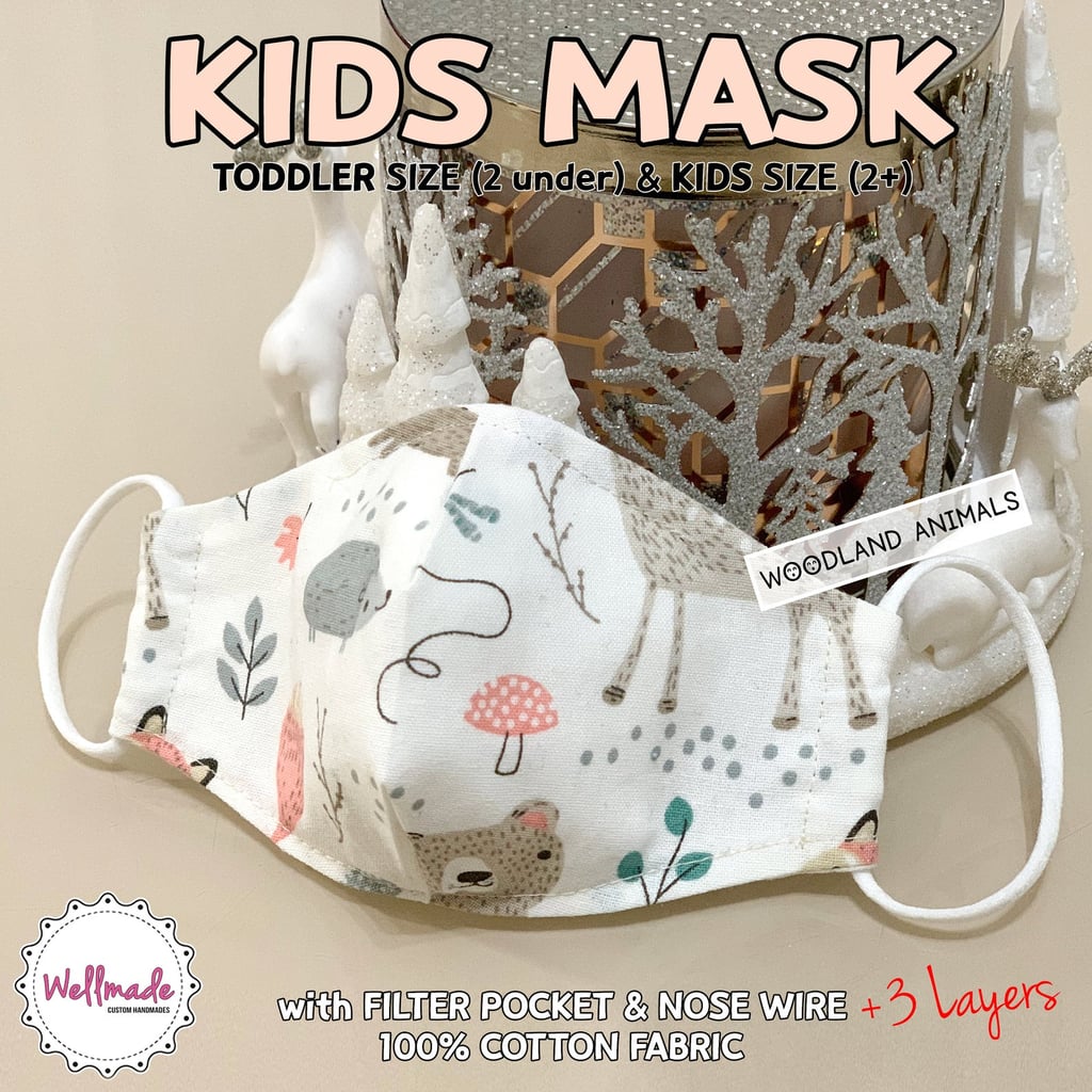 Kids Face Mask With Filter Pocket & Nose Wire