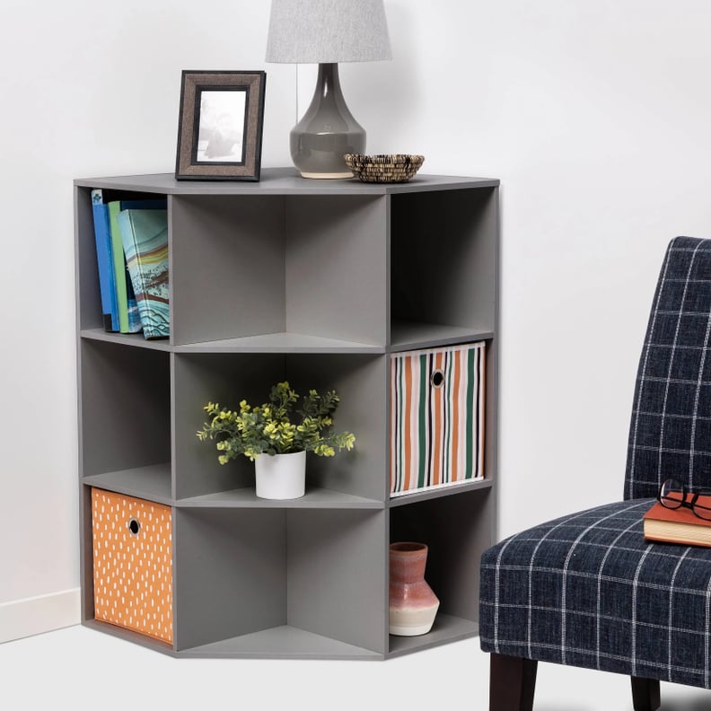 For Optimal Corner Storage: Room Essentials Corner Cube Bookshelf