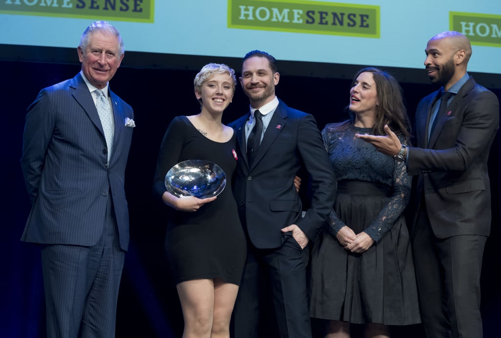 Tom later posed for a photograph with Prince Charles, along with Homesense Young Achiever of the Year winner Daisy McDonnell.