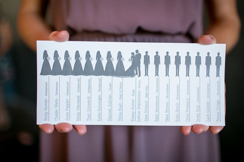 These cute wedding party programs are totally frame-worthy