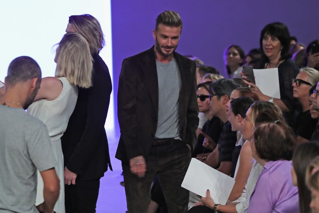 David and Brooklyn Beckham at Victoria's Fashion Show 2016