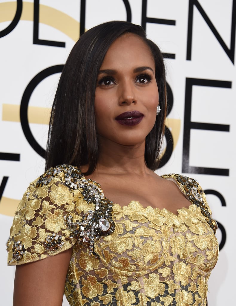 Kerry Washington's Hair and Makeup at the 2017 Golden Globes