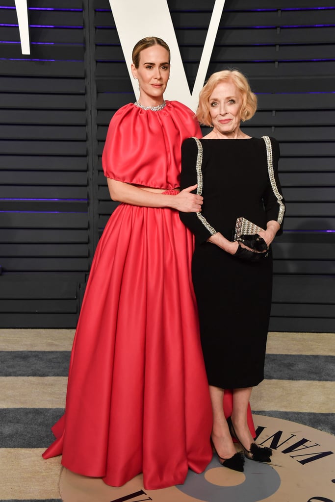 Sarah Paulson and Holland Taylor at Vanity Fair Oscars Party