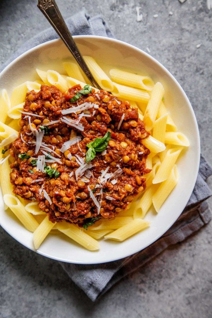 Instant Pot Lentil Bolognese Sauce