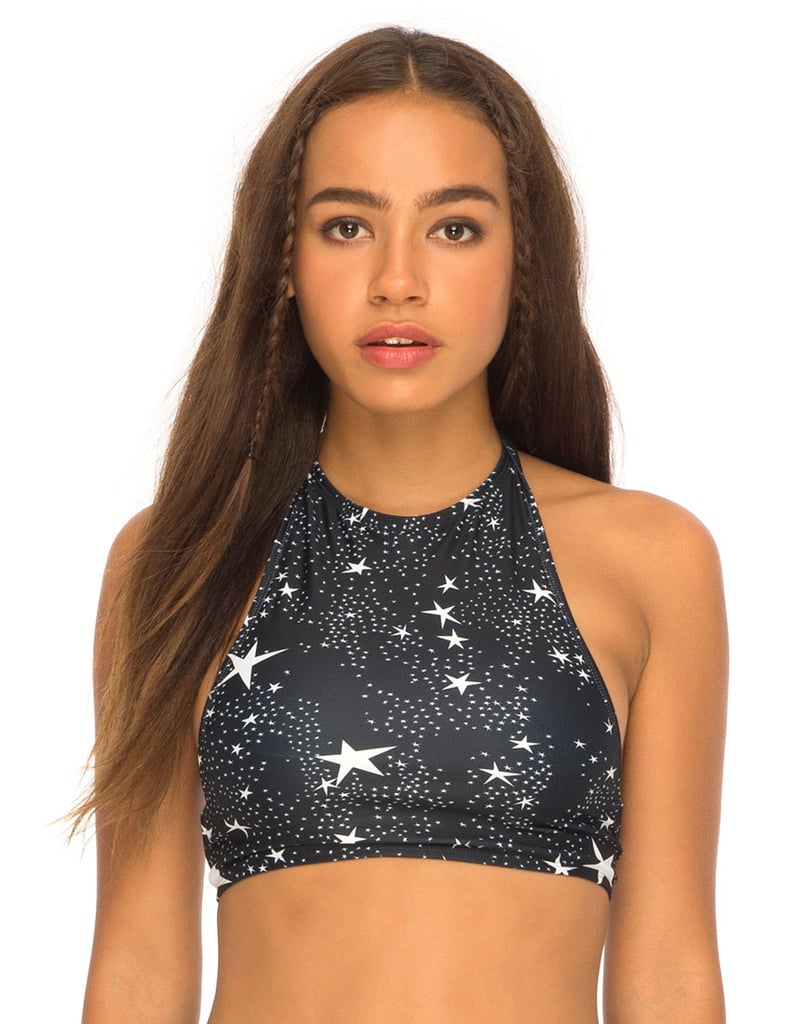 Stars Above Bikini Top in Cher Star Black by Motel