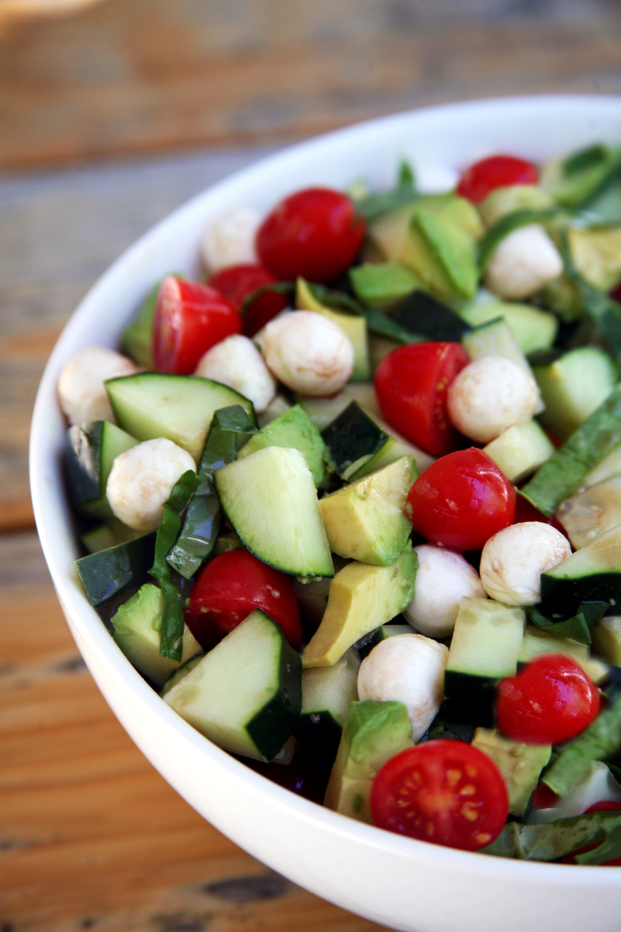 Recipe For Cucumber Avocado Caprese Salad | POPSUGAR Fitness