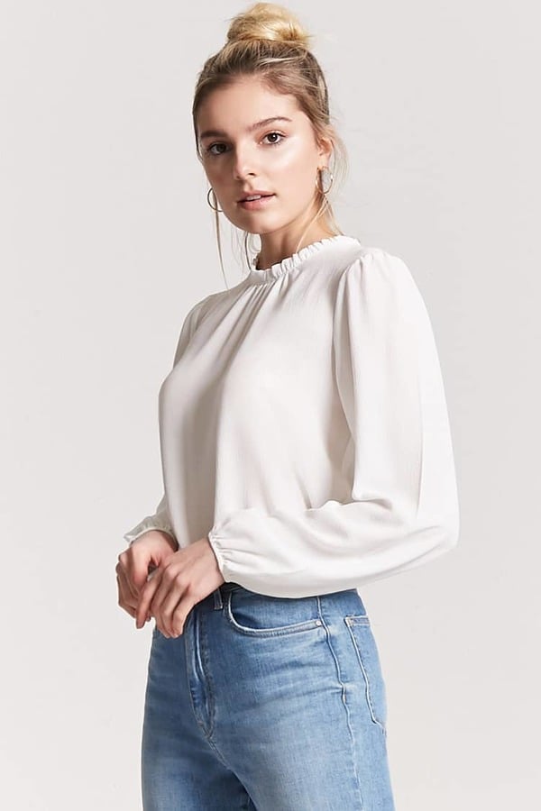 Forever 21 Crepe High-Neck Top