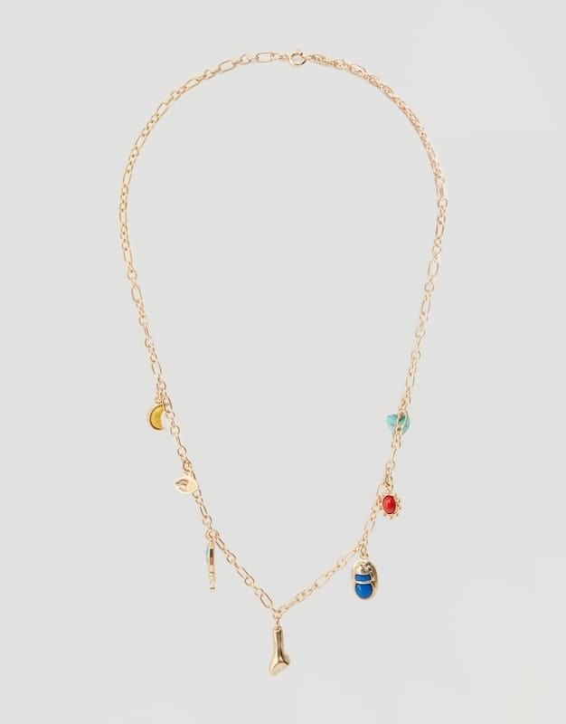 Pull&Bear Metallic Charm Necklace