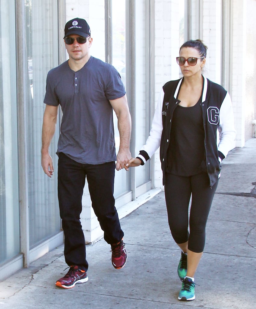 Matt Damon and Luciana Barroso Out in LA December 2015