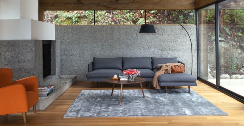 Article Burrard Graphite Gray Right Sectional Sofa