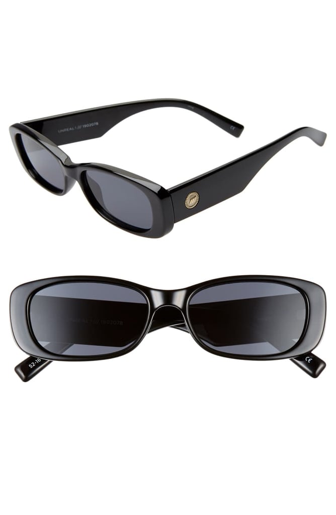 Le Specs Unreal 50mm Rectangle Sunglasses