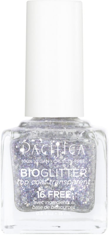 For a Sparkly Mani: Pacifica Bio Glitter Translucent Topper