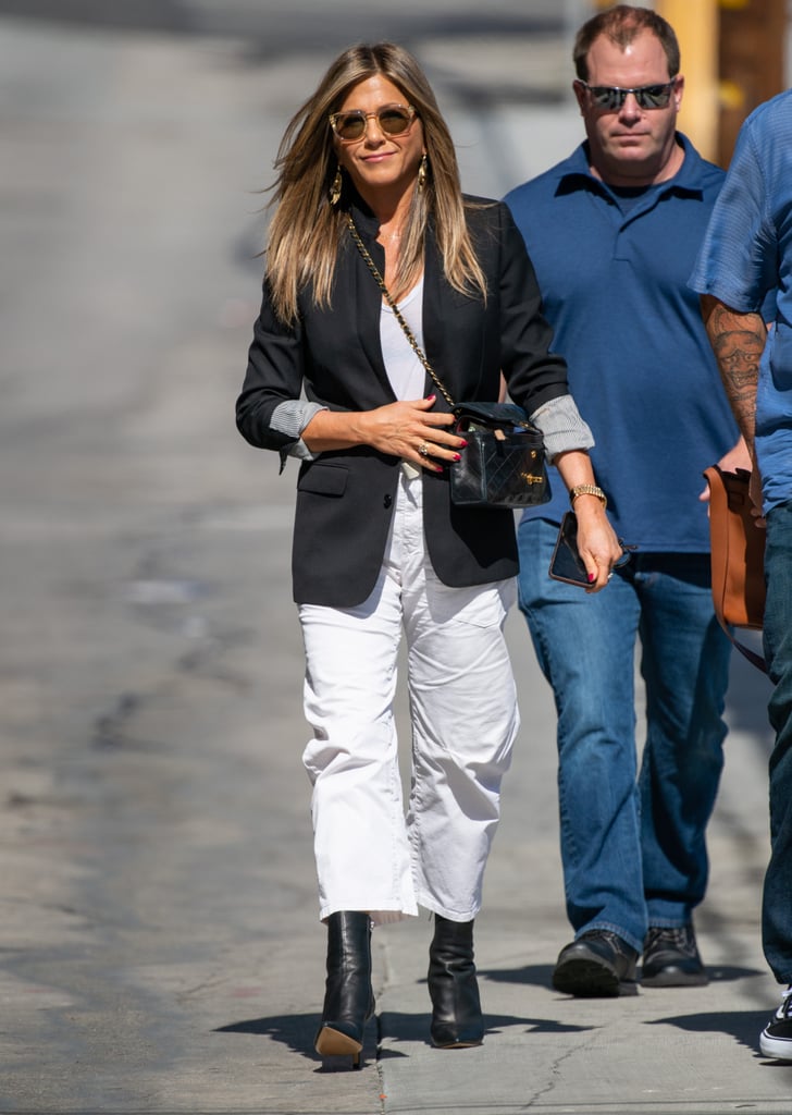 Jennifer Aniston's White Cargo Pants