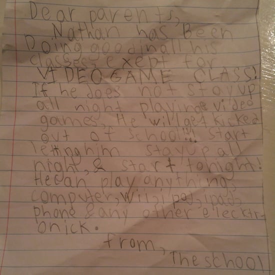 Boy Forges Note From School to Play More Video Games