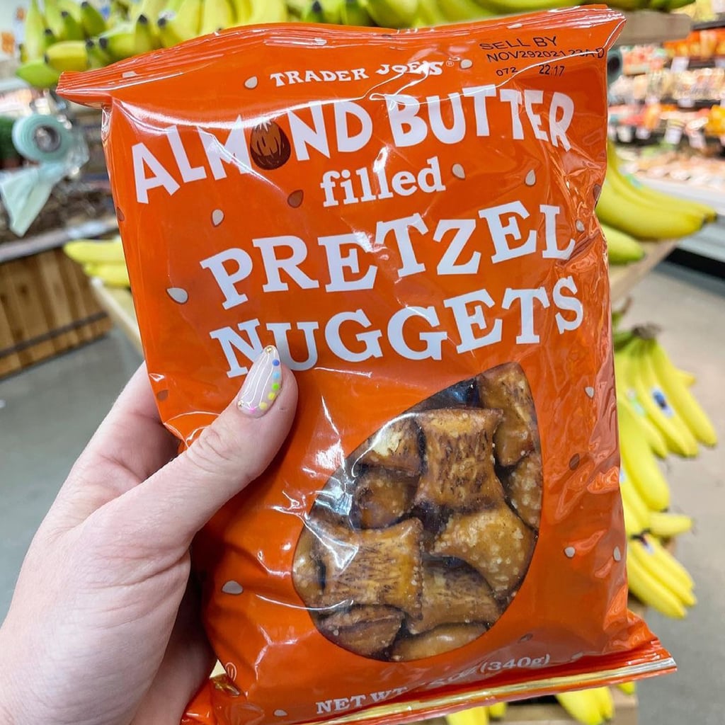 Trader Joe S Now Has Almond Butter Filled Pretzel Nuggets Popsugar Food Most of those products being their own store brand. almond butter filled pretzel nuggets