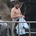 Liam Hemsworth Strips Down in the Rain After Hitting the Waves in Malibu