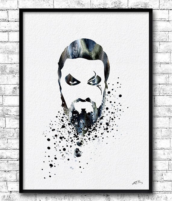 Game of Thrones Khal Drogo Watercolor Print
