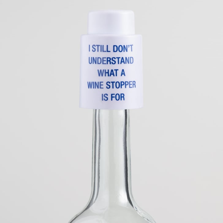 White Wine Stoppers With Text Set of Two Cheap Cost Plus World Market