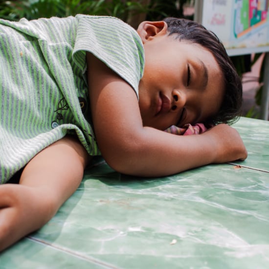 Syrian Refugee Kid Sleeping in the Woods