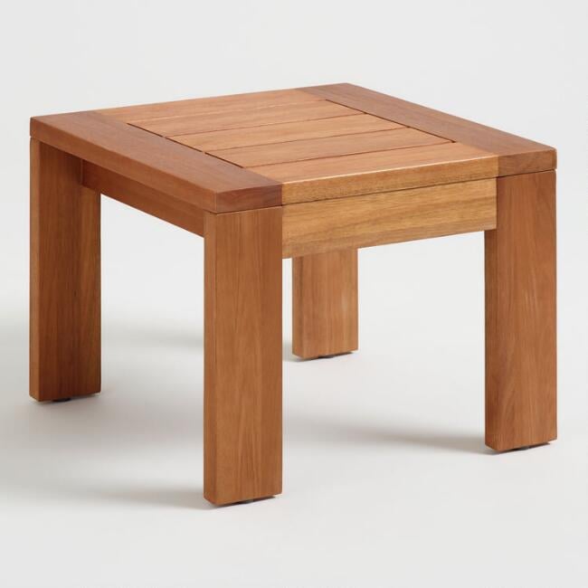 Wood Formentera Outdoor Occasional End Table