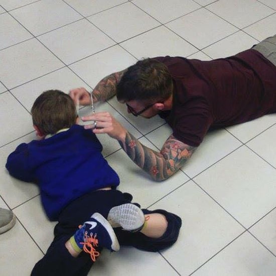 Photos of Barber Cutting an Autistic Boy's Hair