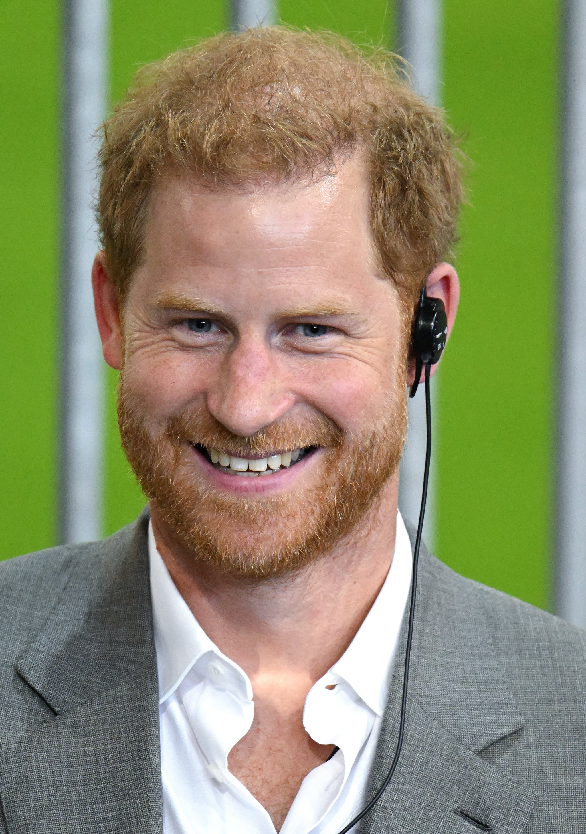DUSSELDORF, GERMANY - SEPTEMBER 06: Prince Harry, Duke of Sussex attends a press conference at the Merkur Spiel Arena during the Invictus Games Dusseldorf 2023 - One Year To Go launch event on September 06, 2022 in Dusseldorf, Germany. The Invictus Games will be held in Germany for the first time in September 2023. (Photo by Karwai Tang/WireImage)