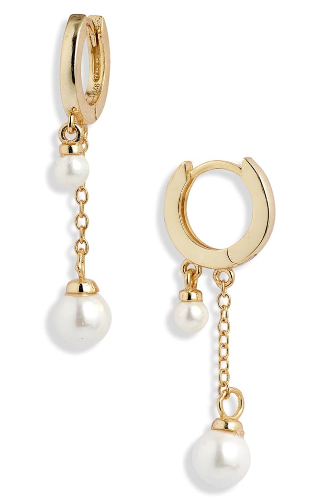 Adina’s Jewels Double Imitation Pearl Huggie Earrings
