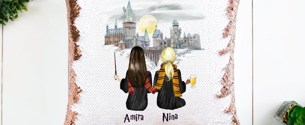 Harry Potter Custom Best Friend Sequin Pillow on Etsy