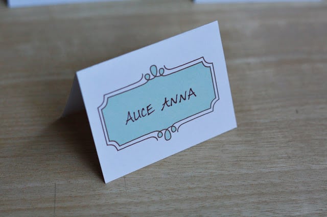 Hand-Drawn Place Cards