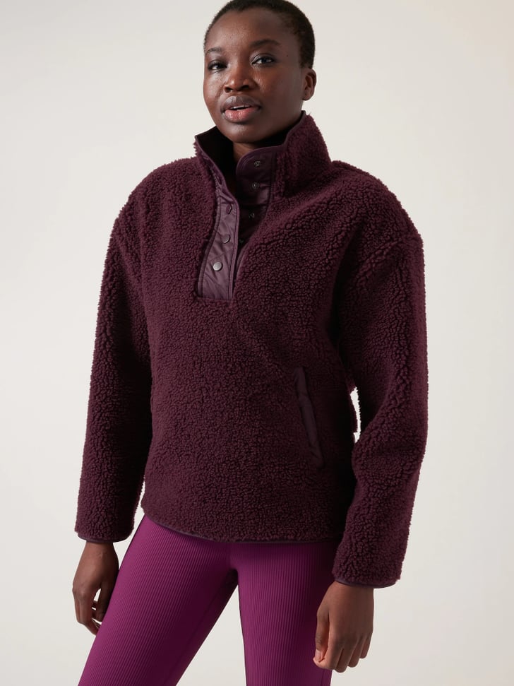 Cozy Sherpa Snap Sweatshirt | Cozy Holiday Gifts to Shop From Athleta ...