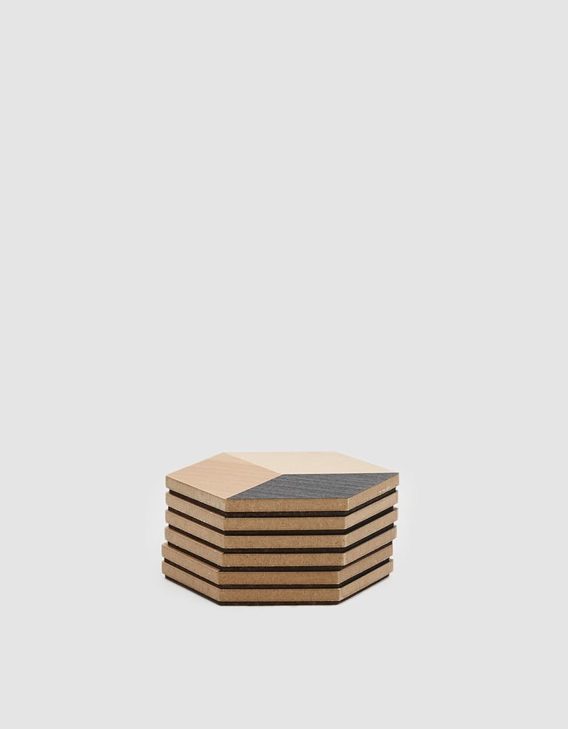 Areaware Table Tiles in Black/Beige
