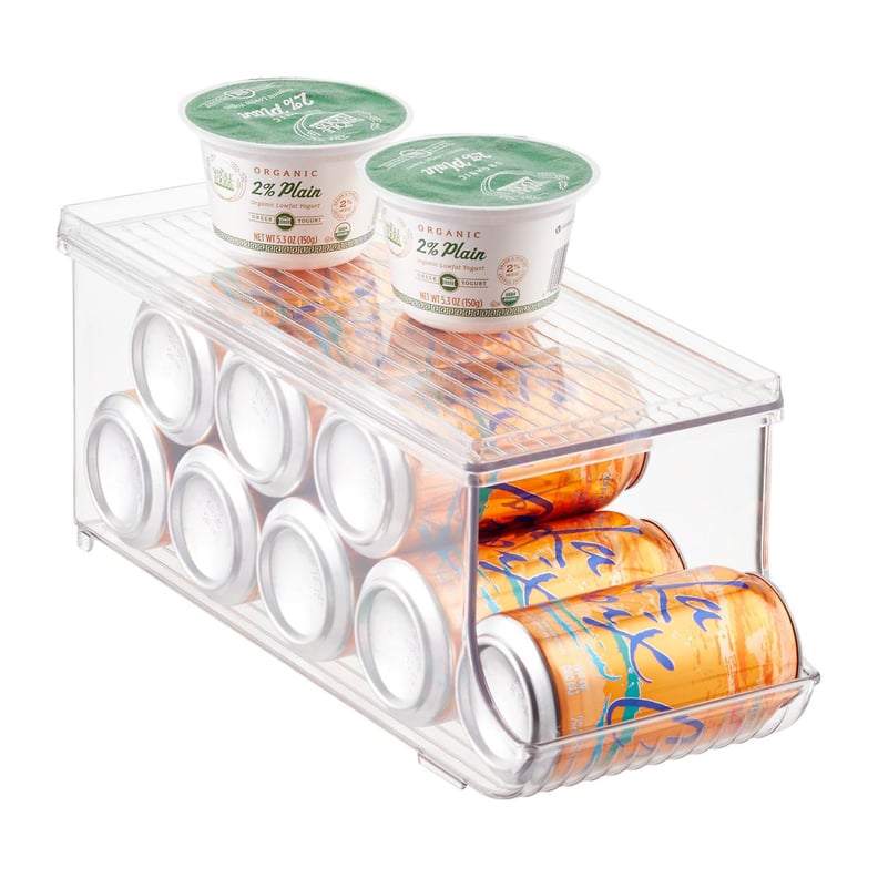 InterDesign Linus Fridge Binz Soda Can Organizer with Shelf