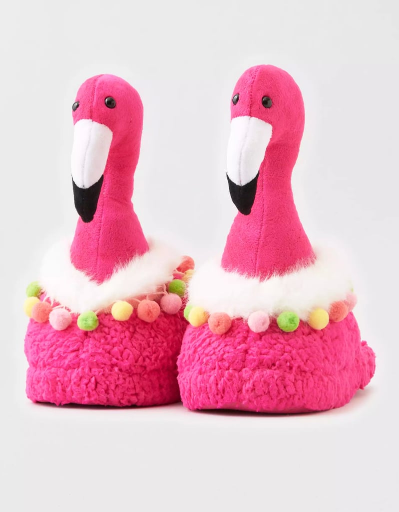 These Pink Flamingo Slippers From AE Are So Over the Top