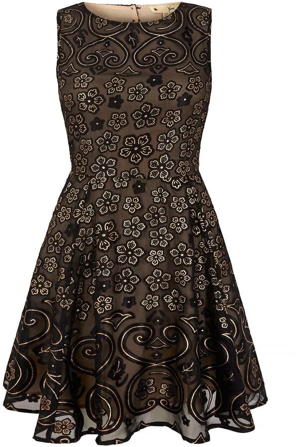 Yumi Gold Floral Print Party Dress | Best New Year's Eve Party Dresses ...